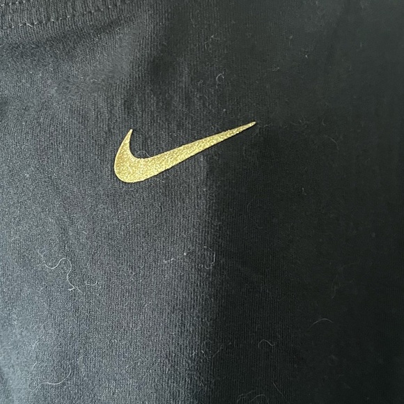 Nike Black with Metallic Gold Logo T Shirt Size 3X - Picture 5 of 6
